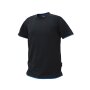 Dassy T-Shirt Kinetic Schwarz/Azurblau S